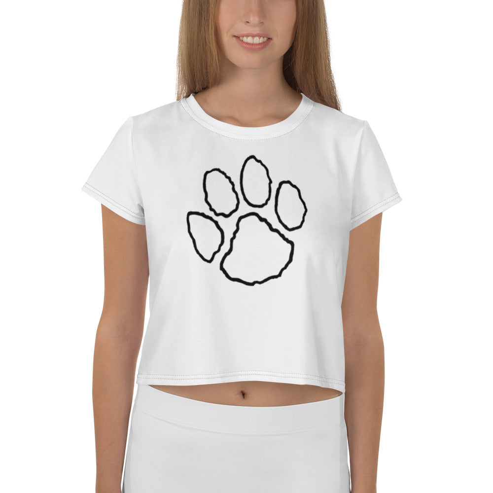 Women's GV Paw Print Crop Tee