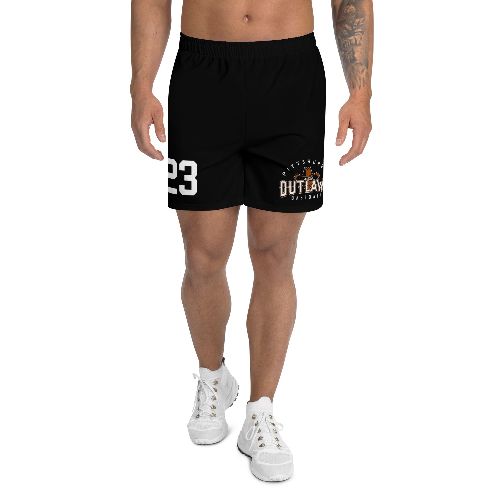 OUTLAWS - PERSONALIZED ATHLETIC SHORTS - BLACK