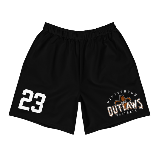 OUTLAWS - PERSONALIZED ATHLETIC SHORTS - BLACK
