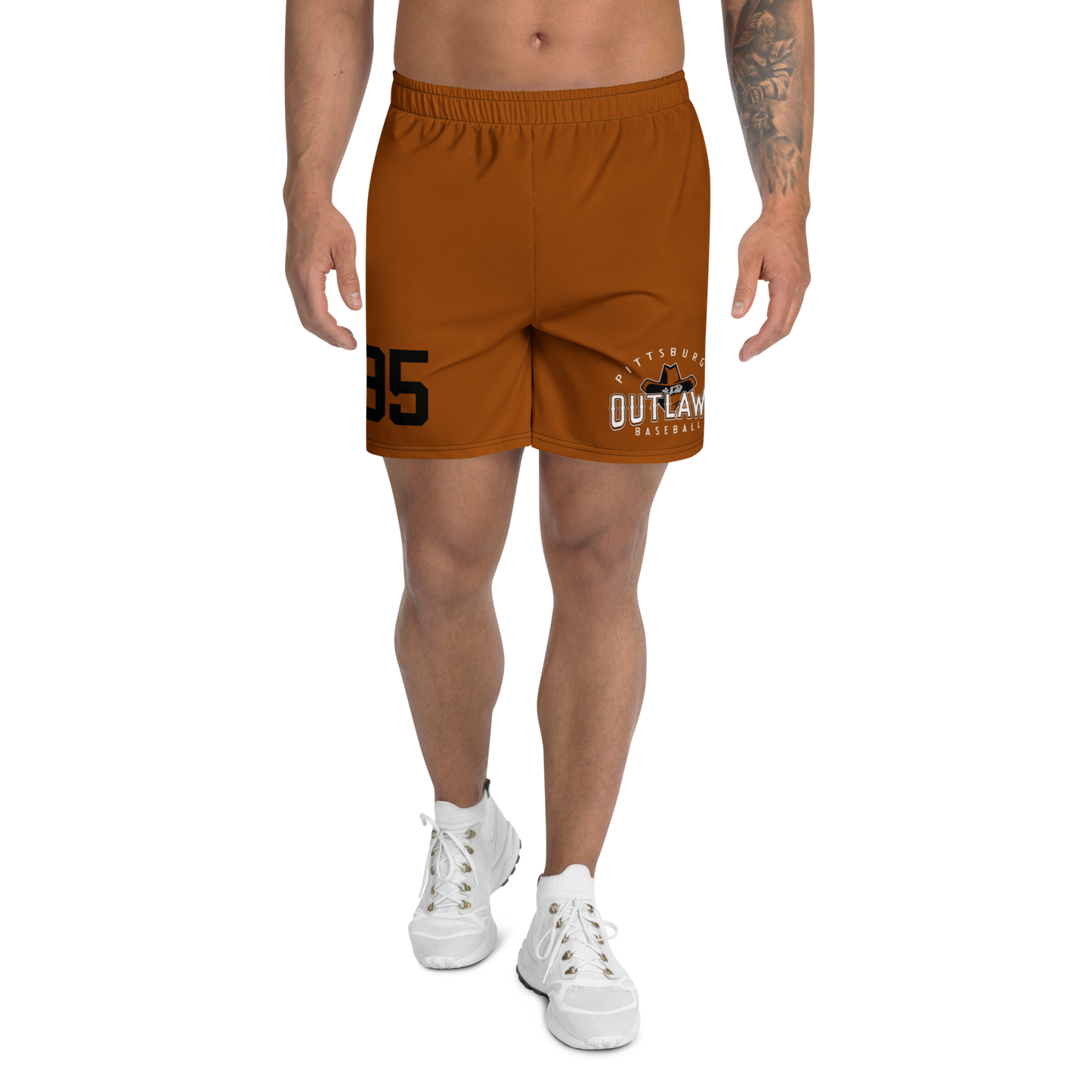 OUTLAWS - PERSONALIZED ATHLETIC SHORTS - BURNT ORANGE
