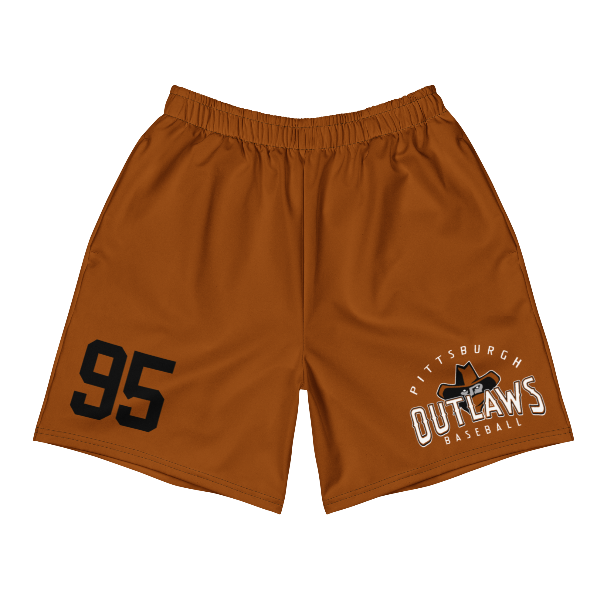 OUTLAWS - PERSONALIZED ATHLETIC SHORTS - BURNT ORANGE