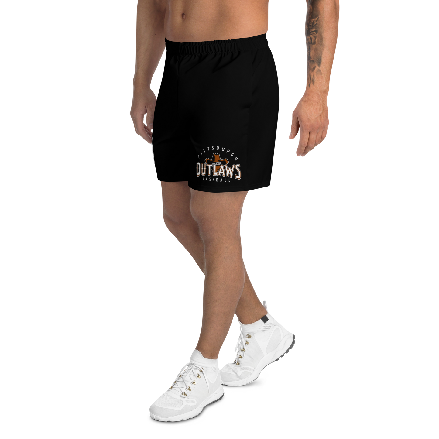 OUTLAWS - PERSONALIZED ATHLETIC SHORTS - BLACK
