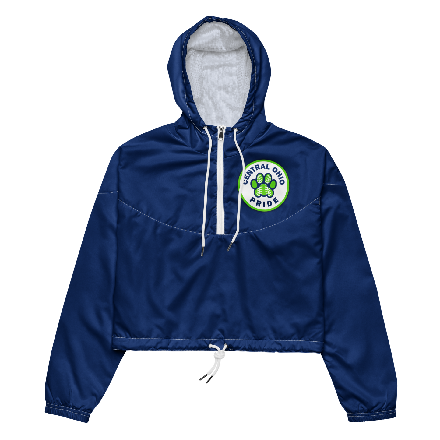 C.O. PRIDE - Cropped Windbreaker Quarter Zip - Circle Logo