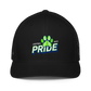 C.O. PRIDE - FlexFit Mesh Trucker Hat - Printed Slanted Text Logo