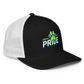 C.O. PRIDE - FlexFit Mesh Trucker Hat - Printed Slanted Text Logo