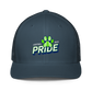 C.O. PRIDE - FlexFit Mesh Trucker Hat - Printed Slanted Text Logo