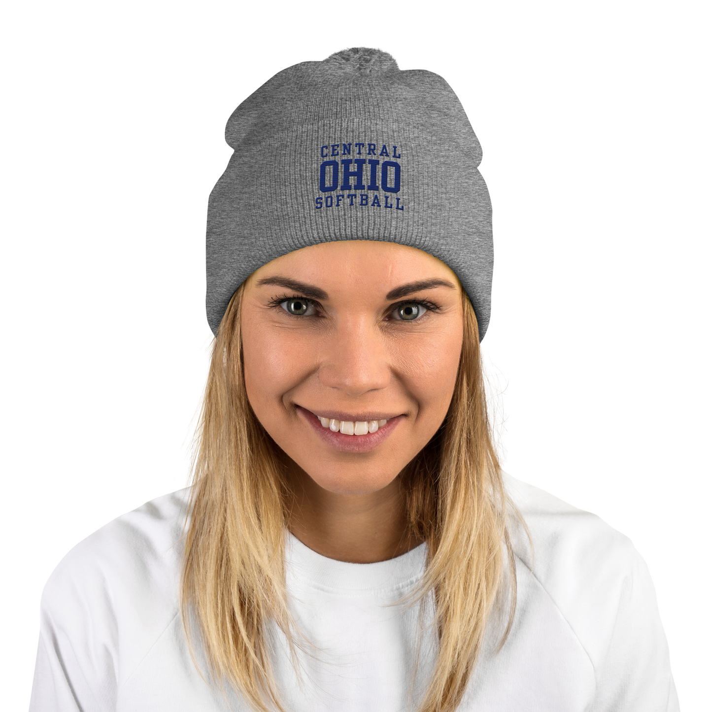 C.O. PRIDE - Beanie - Blue Text Logo (EMB)