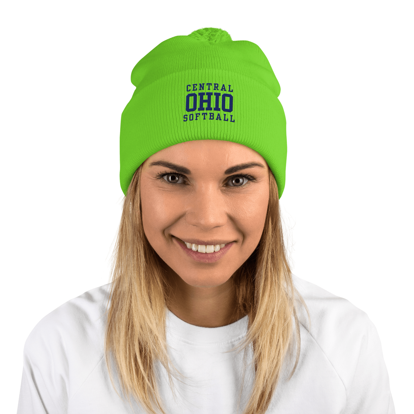 C.O. PRIDE - Beanie - Blue Text Logo (EMB)