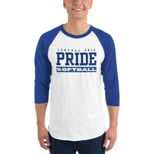 C.O. PRIDE - 3/4 Sleeve Shirt - Blue Text Logo