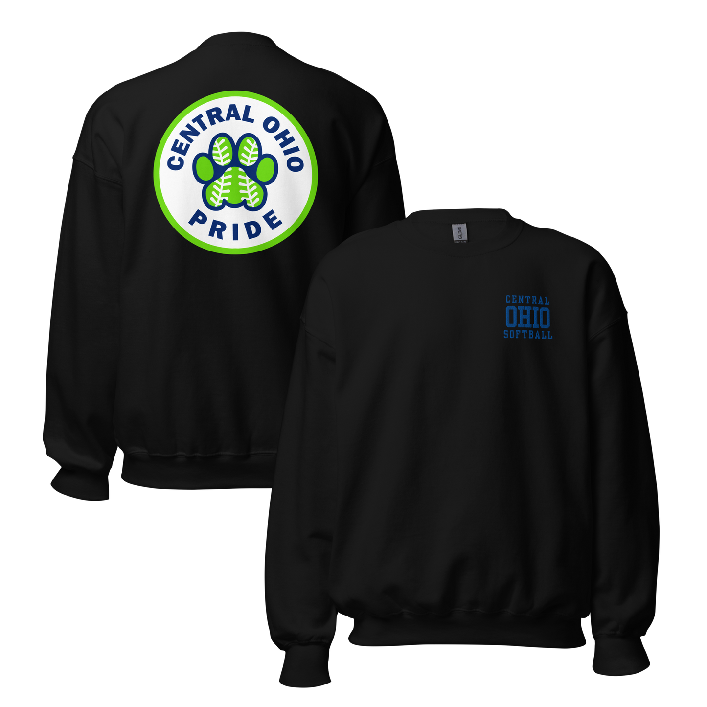 C.O. PRIDE - Crewneck Sweatshirt - Front (EMB) & Back (Printed) Logos