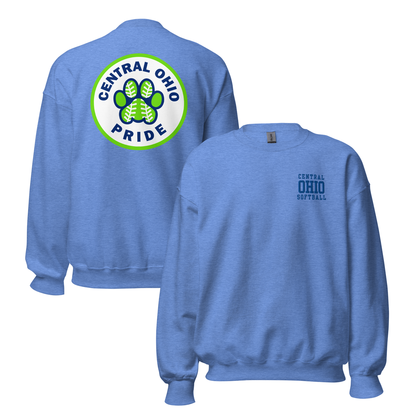 C.O. PRIDE - Crewneck Sweatshirt - Front (EMB) & Back (Printed) Logos