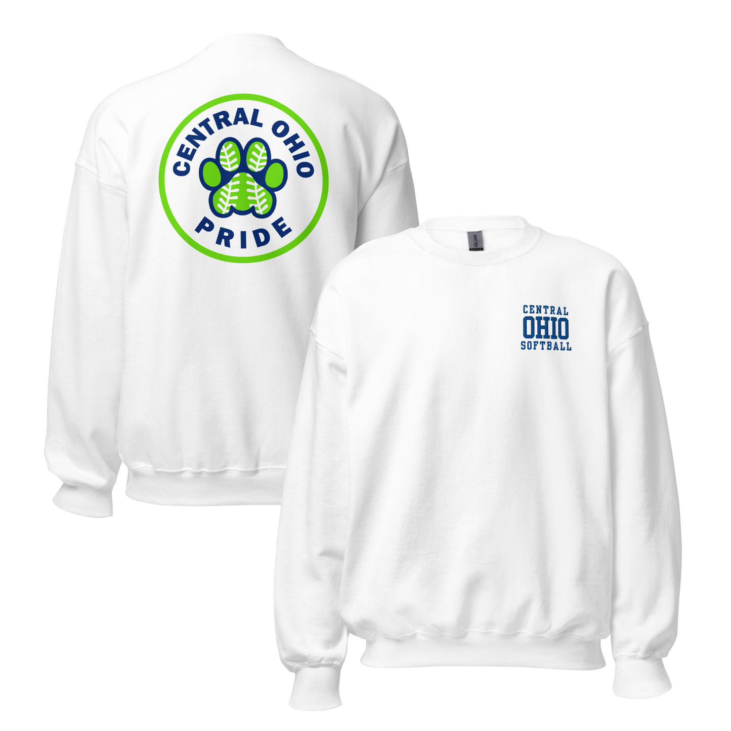 C.O. PRIDE - Crewneck Sweatshirt - Front (EMB) & Back (Printed) Logos