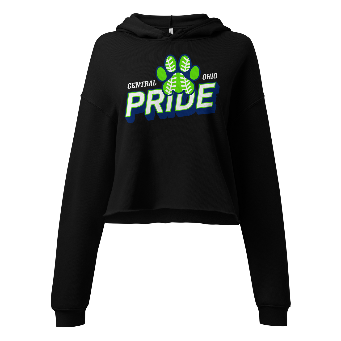 C.O. PRIDE - Cropped Hoodie - Slant Text Logo